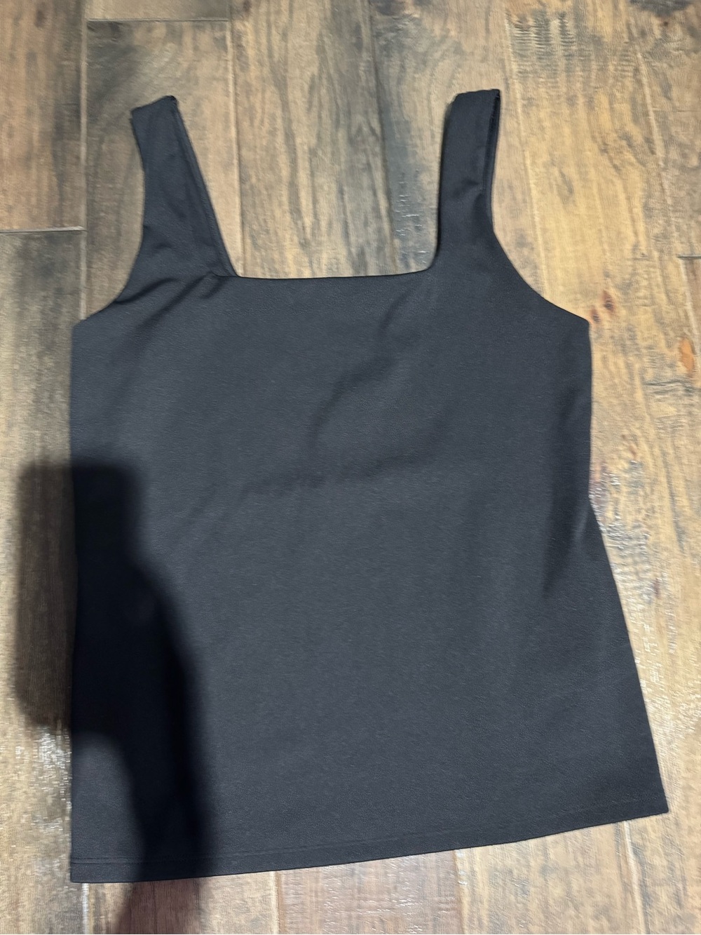 Nine West Black Square-Neck Tank with Wide Straps